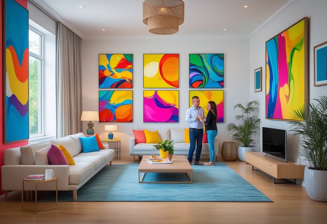 Sådan skaber du en farverig og inspirerende stue med livlige og farvestrålende billeder